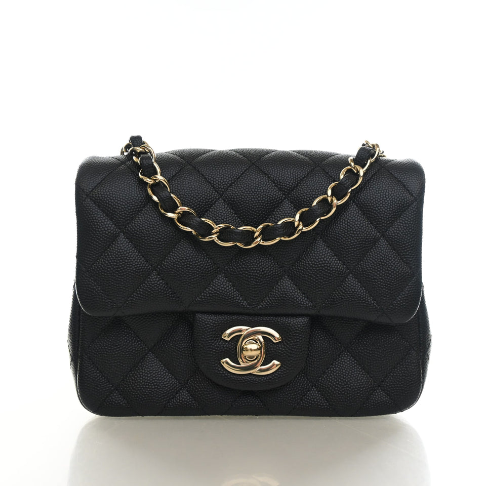 Chanel Mini Caviar Square Classic Flap Bag
