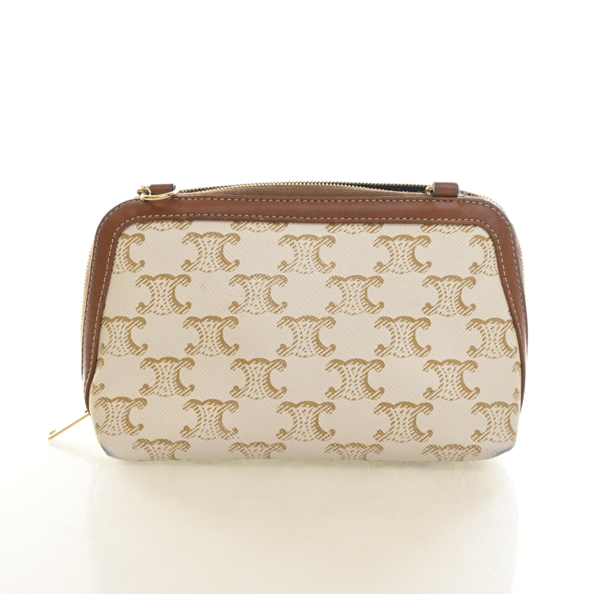 Celine Mini Triomphe Canvas Clutch On Chain, photo 10 of 19