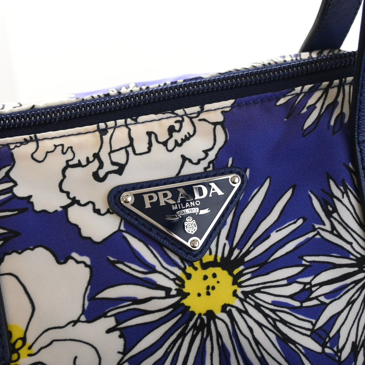 Prada Medium Nylon Floral Shopper Tote Bag, photo 4 of 16