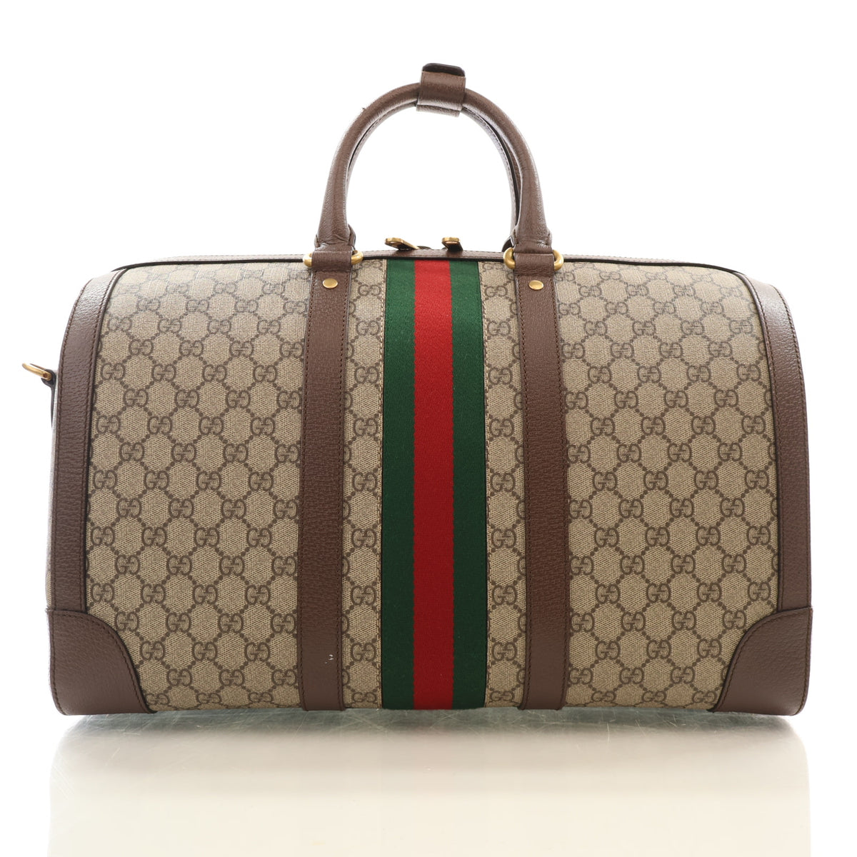 Pre-Owned Gucci Medium GG Supreme Savoy Duffle, front view, photo 13 of 19