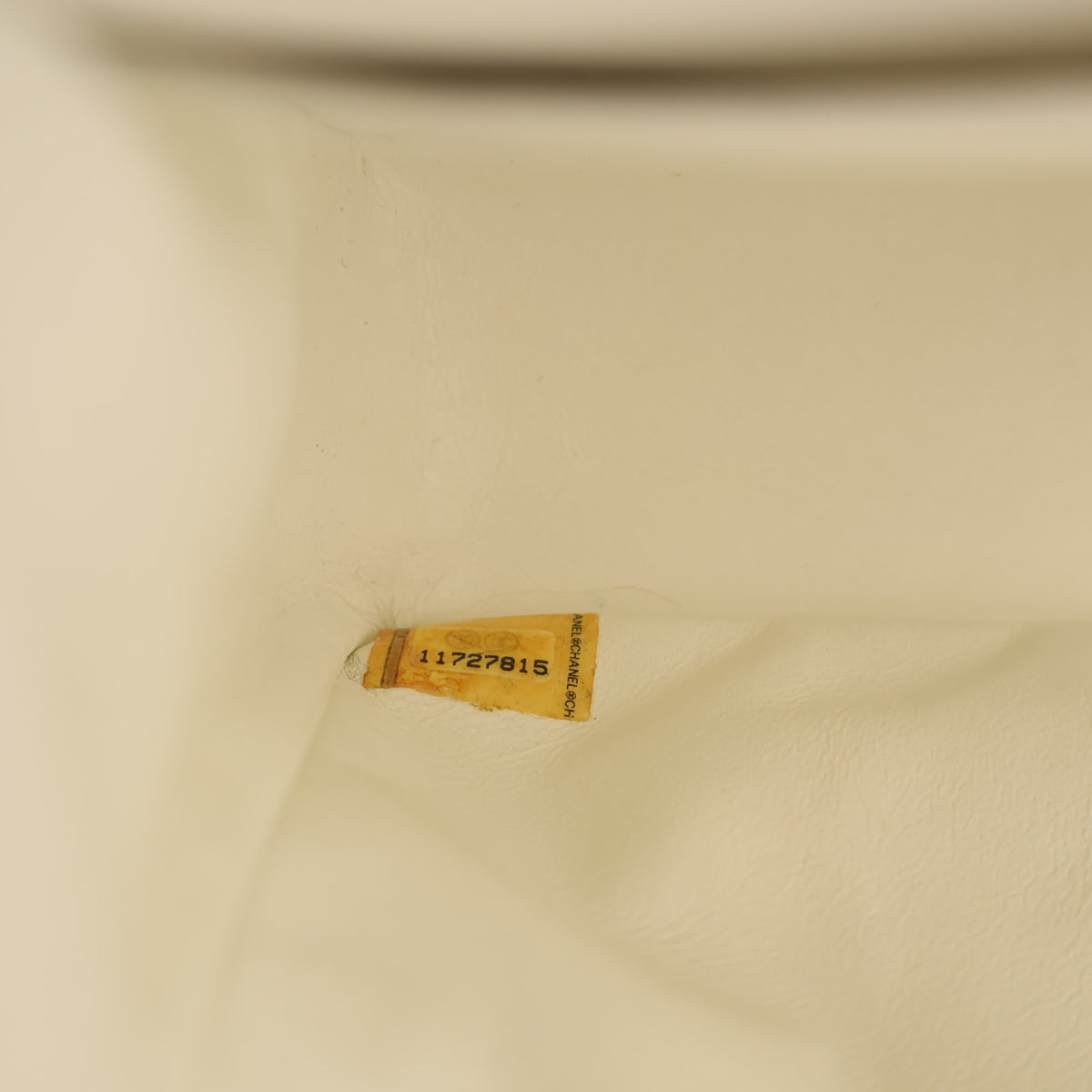 Pre-Owned Chanel Classic Double Flap Medium Caviar Leather Bag, interior label and date code, photo 15 of 18