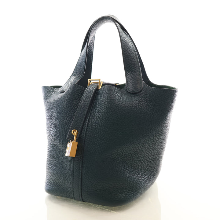 Hermes Vert Cyprès Clemence Picotin Lock 25
