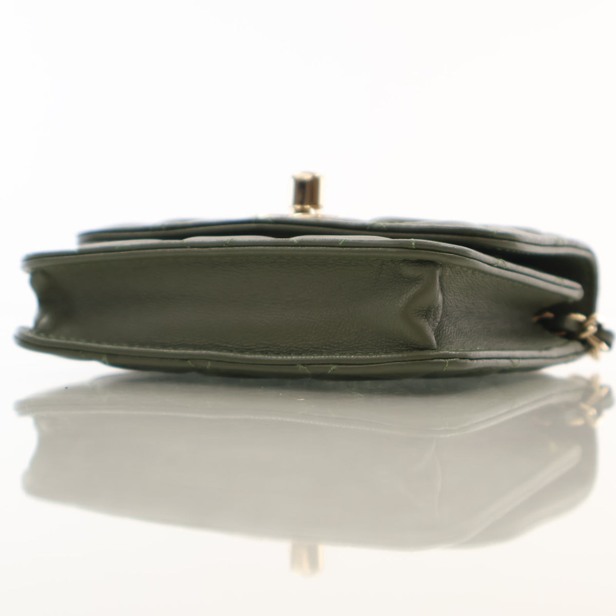 Pre-Owned Chanel Wallet On Chain Mini Lambskin CC Trendy WOC, side profile, photo 7 of 15
