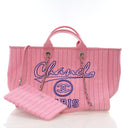 Chanel Large Pinstriped Can...