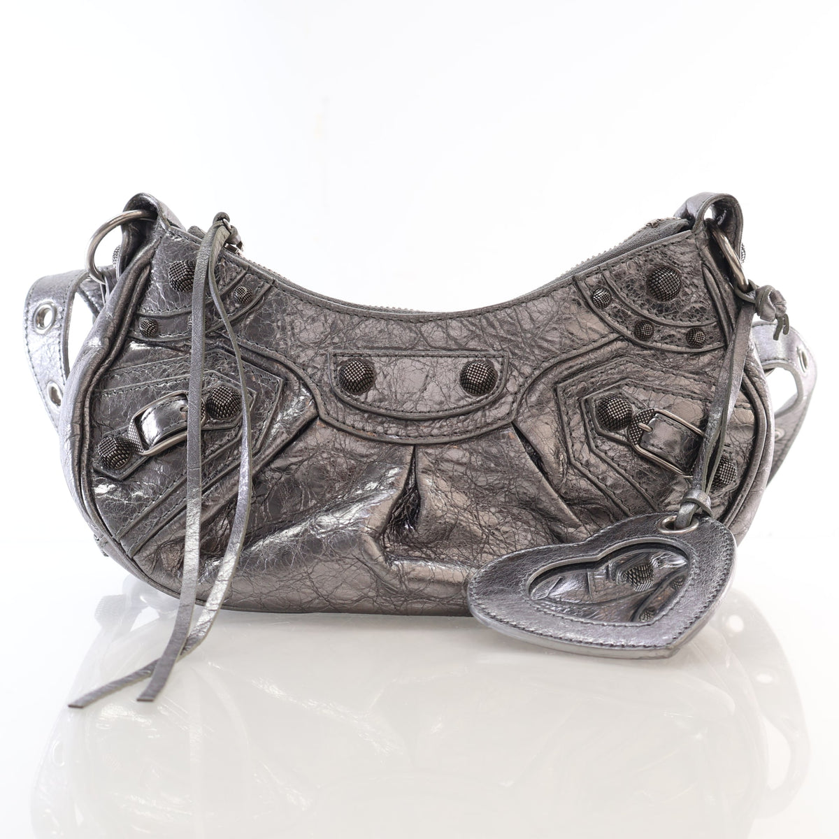 Pre-Owned Balenciaga XS Arena Lambskin Le Cagole, front view, authenticated at Luxe Du Jour