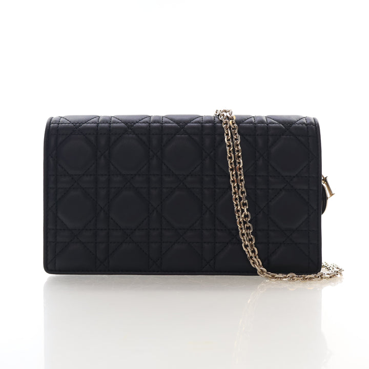 Christian Dior Lambskin Lady Dior Pouch