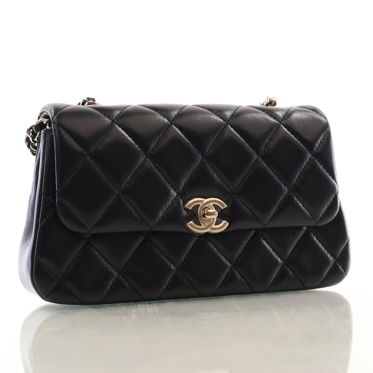 Chanel Lambskin Rectangular Phone Holder with Chain, photo 2 of 17