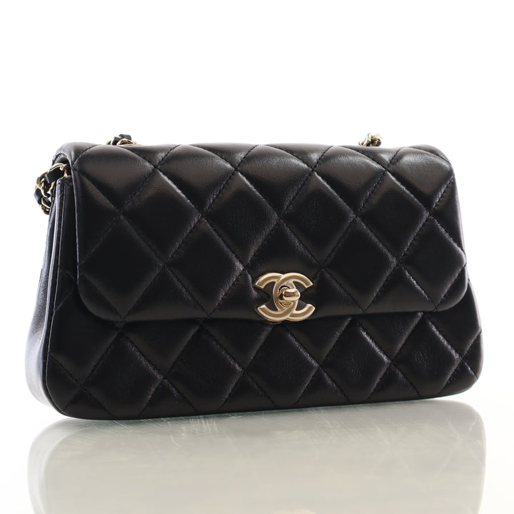 Chanel Lambskin Rectangular Phone Holder with Chain