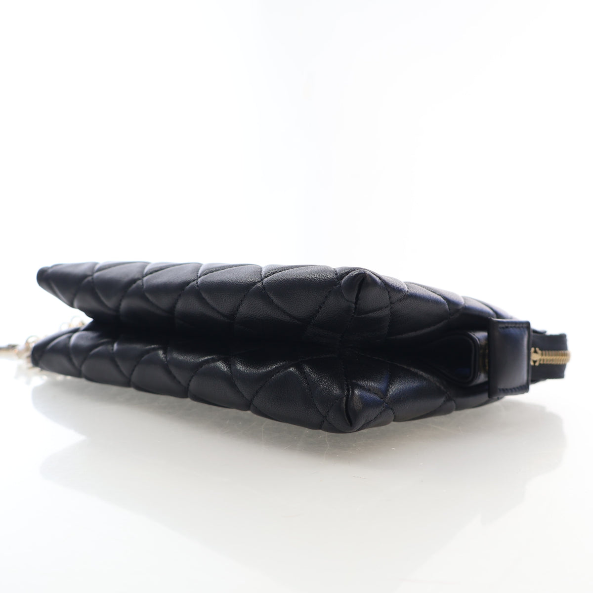 Pre-Owned Chanel Medium Lambskin Coco Charms Pouch, side view