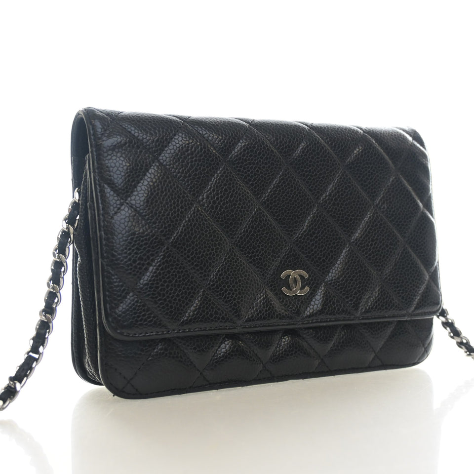 Chanel Caviar Classic Wallet On Chain (WOC)
