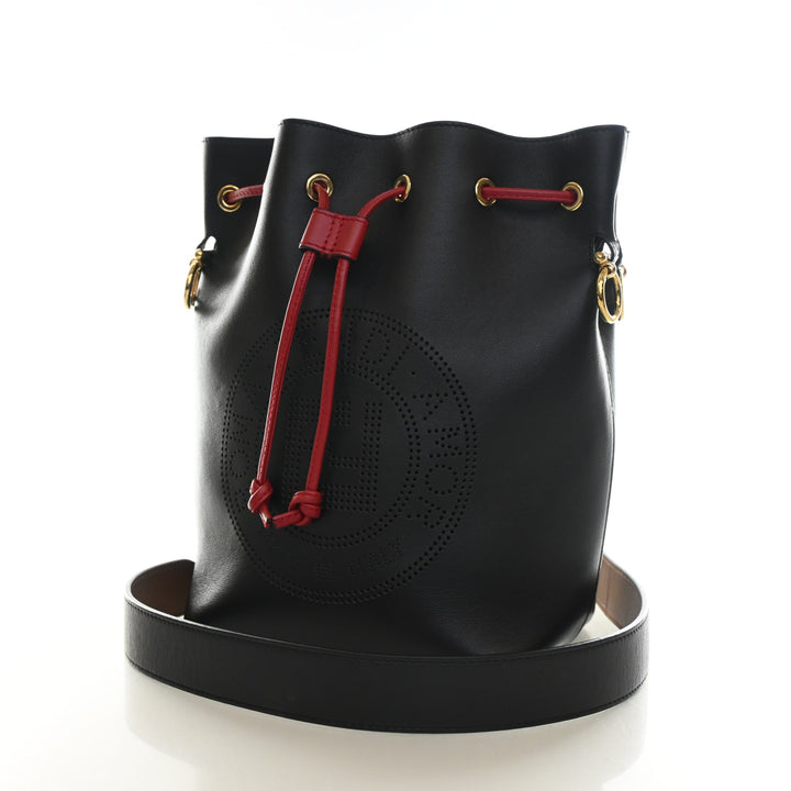 Fendi Calfskin Perforated Mon Tresor Bucket Bag