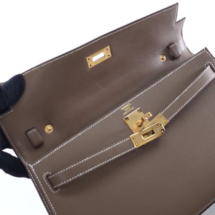 Hermes Etoupe Veau Madame Kelly Elan, photo 13 of 18