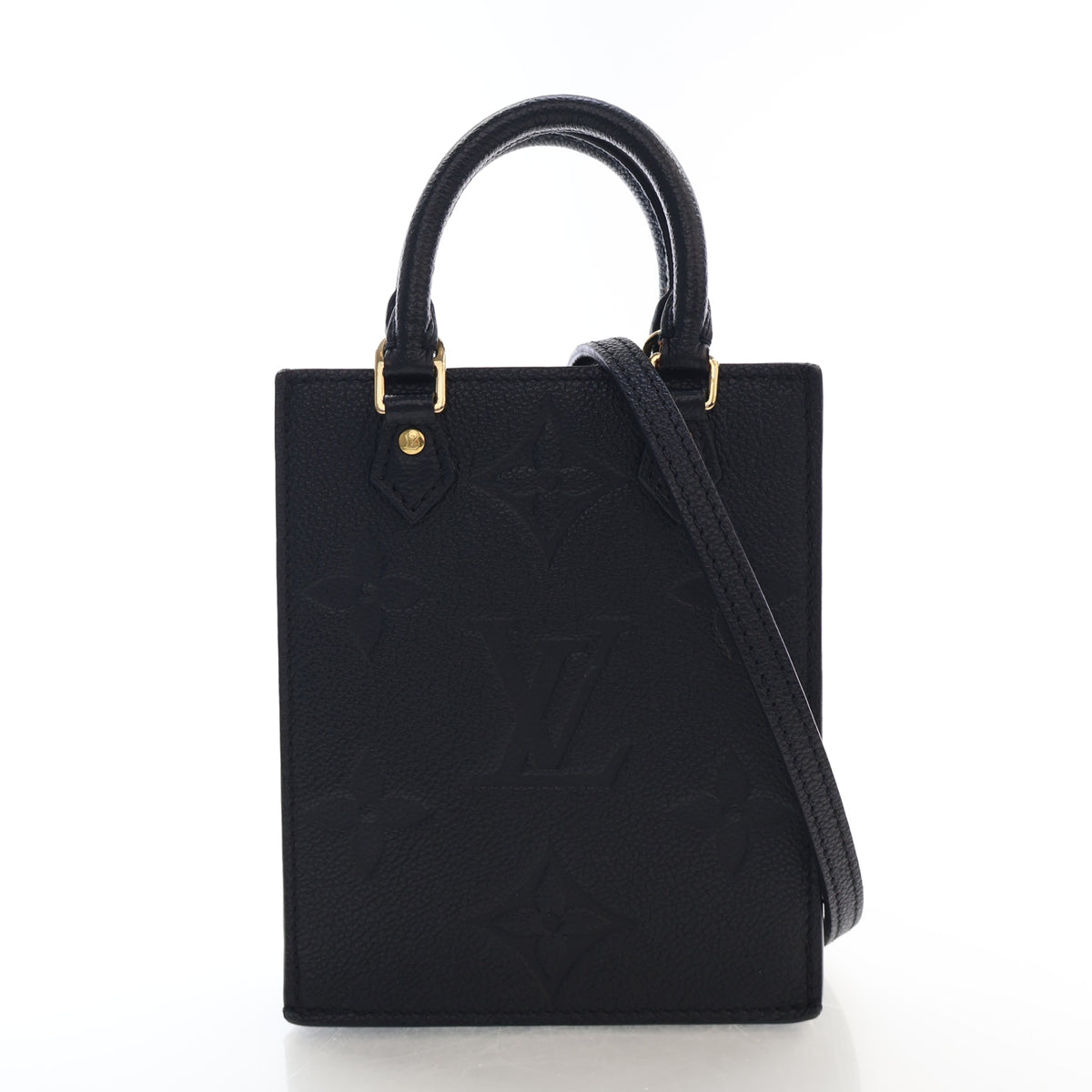 Pre-Owned Louis Vuitton Sac Plat Petit Monogram Empriente, front view, authenticated at Luxe Du Jour
