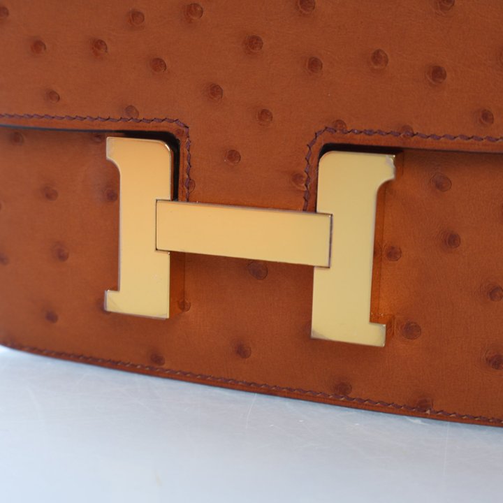 Hermes Gold Ostrich Constance 18, photo 4 of 17