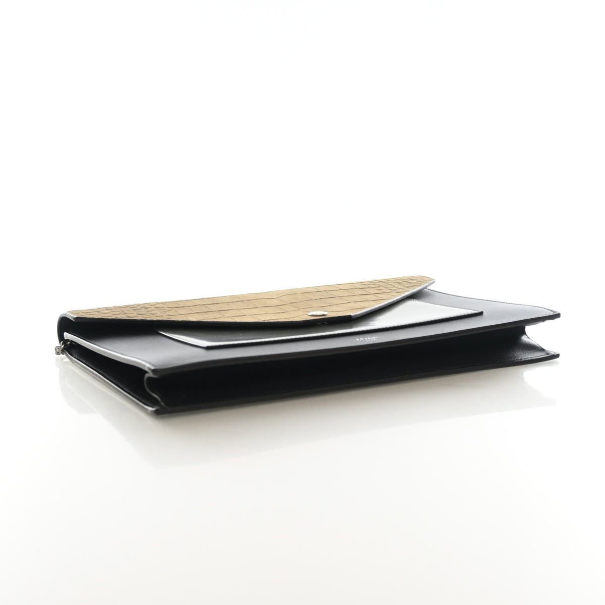 Pre-Owned Celine Wallet On Chain Large Calfskin Pocket Envelope WOC, side profile