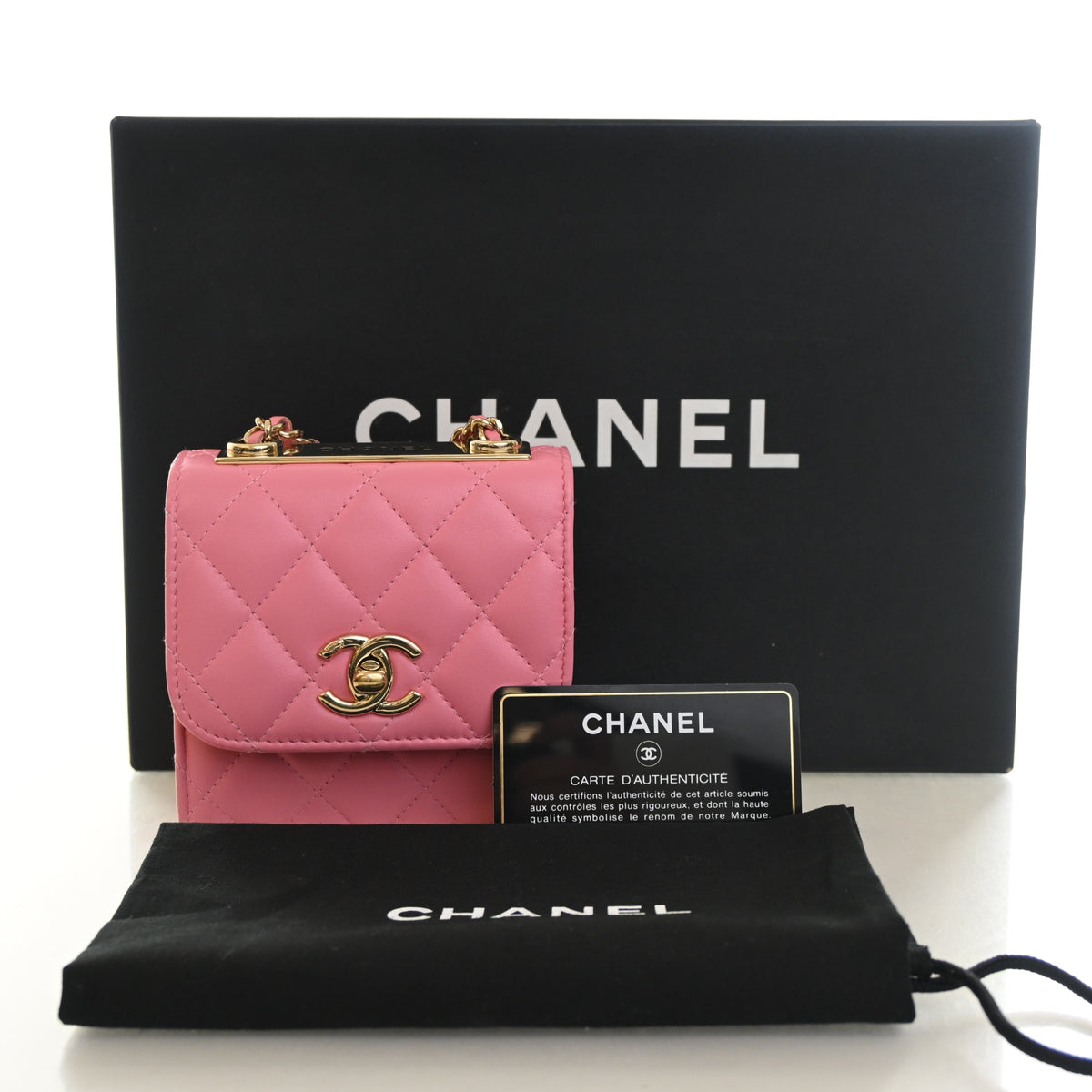 Chanel Mini Lambskin Trendy CC Clutch With Chain, photo 18 of 19