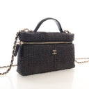 Chanel Small Raffia Slim Va...