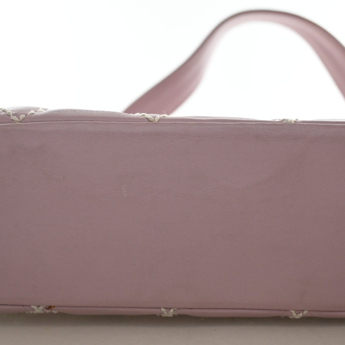 Vintage Chanel Flap Bag Medium Calfskin Wild Stitch, base and feet view, photo 17 of 20
