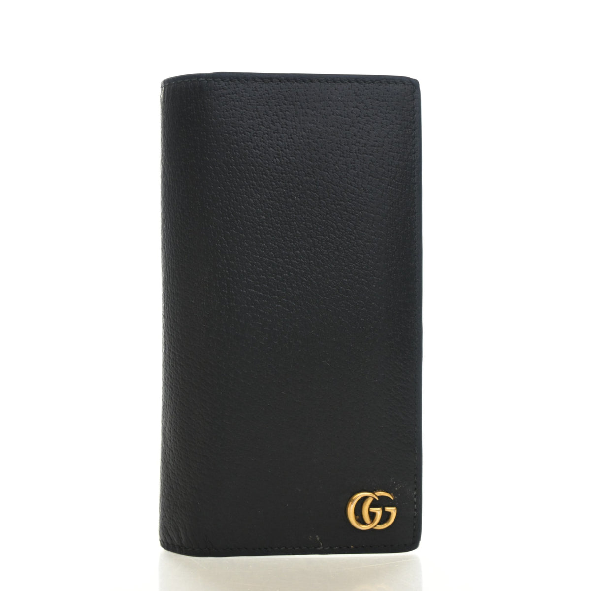 Pre-Owned Gucci Marmont Calfskin Long Wallet, front view, authenticated at Luxe Du Jour