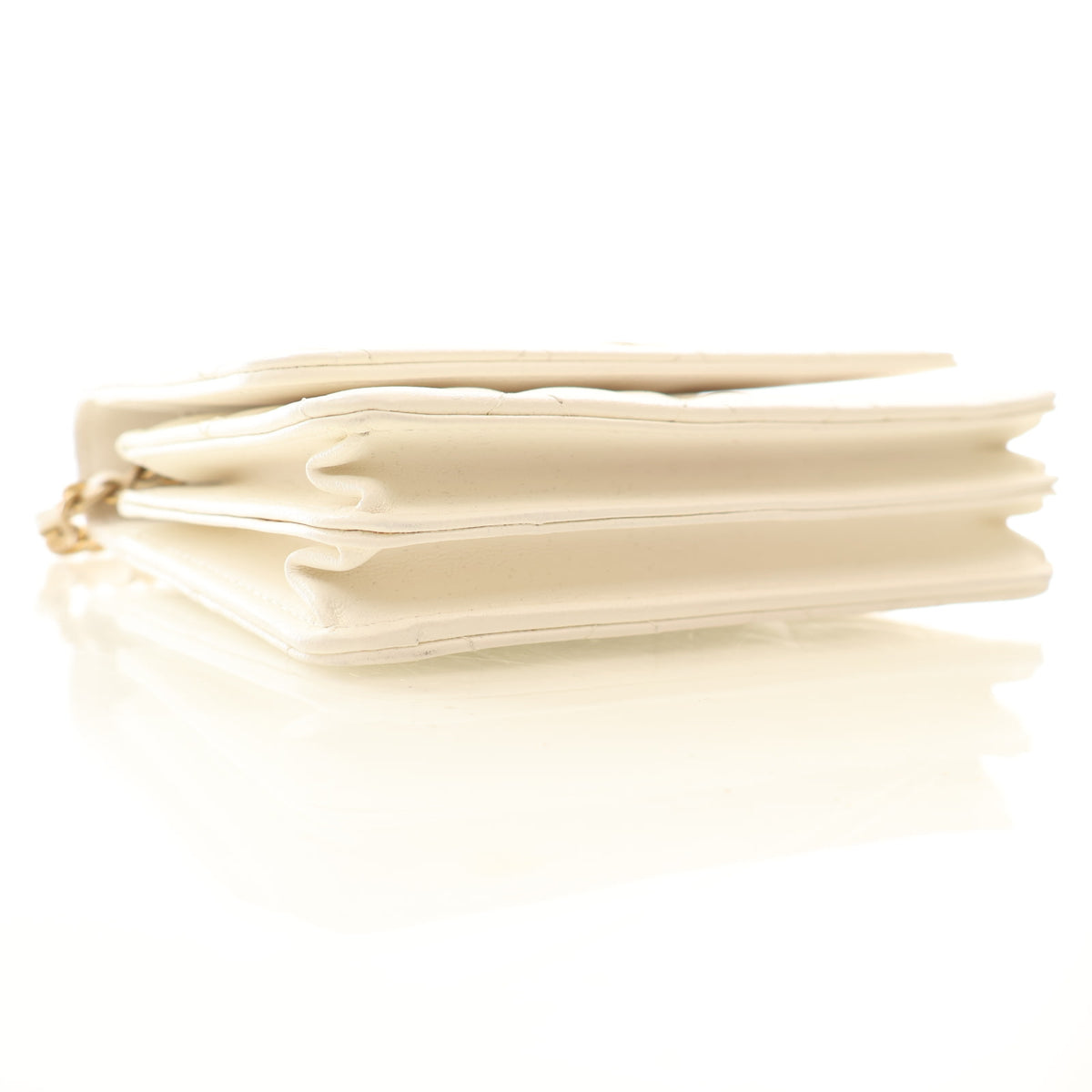 Pre-Owned Chanel Wallet On Chain Lambskin WOC, side profile