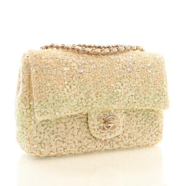 Chanel Mini Sequin CC Flap Bag