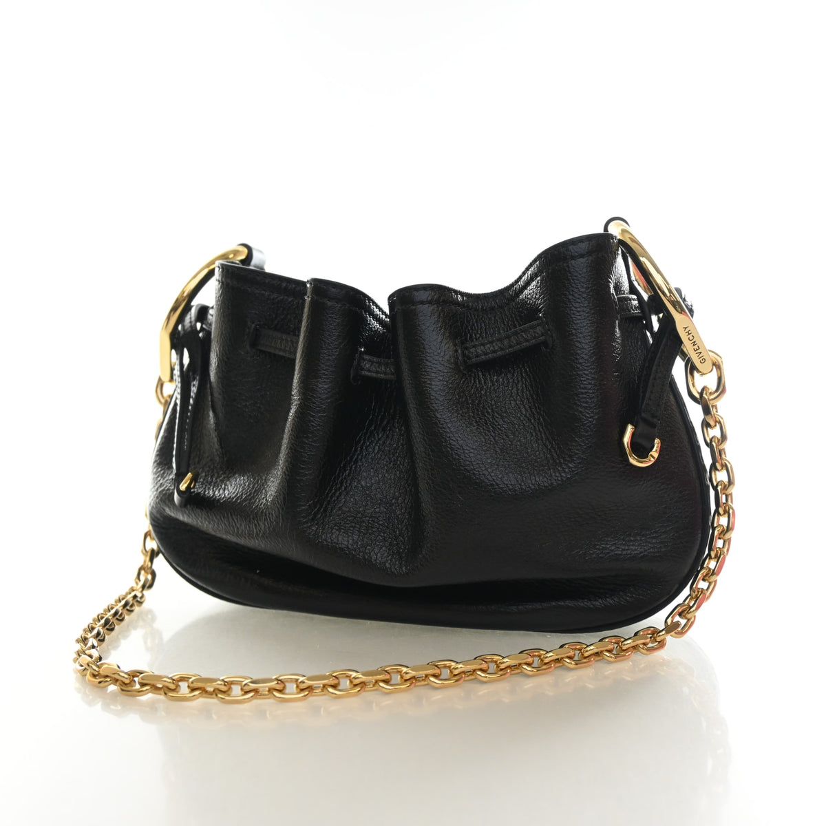 Pre-Owned Givenchy Bucket Bag Small Crinkled Calfskin, front view, photo 3 of 12