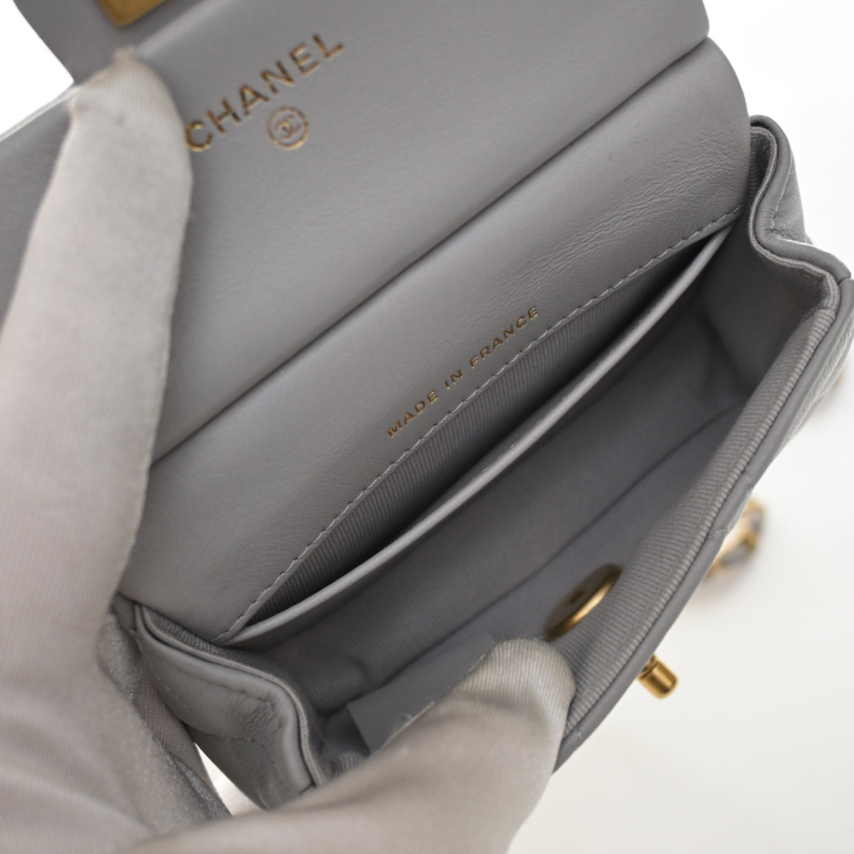 Chanel Lambskin Lady Flap Card Holder With Chain, photo 12 of 14