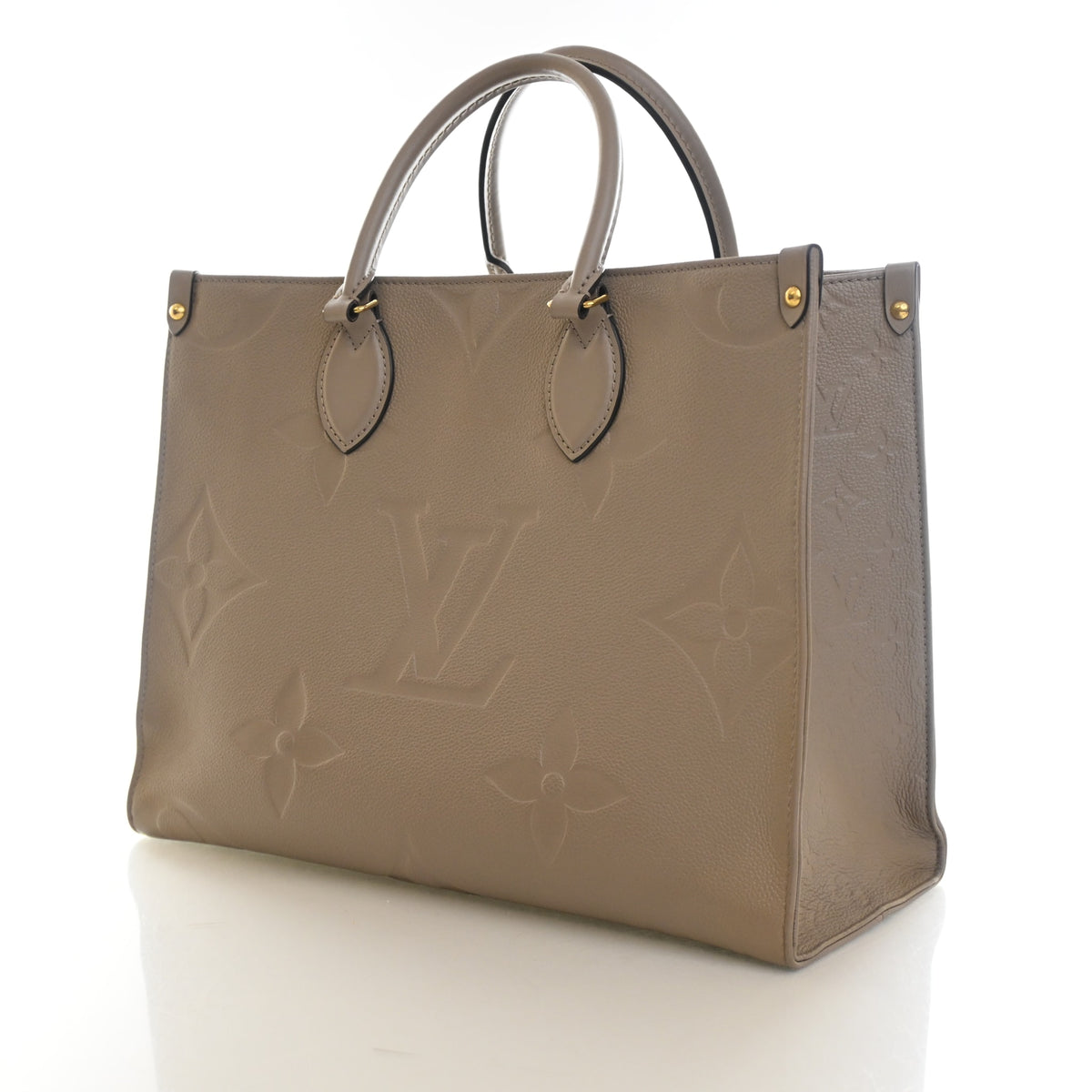 Pre-Owned Louis Vuitton Onthego MM Monogram Empreinte Giant, three-quarter view, photo 3 of 12