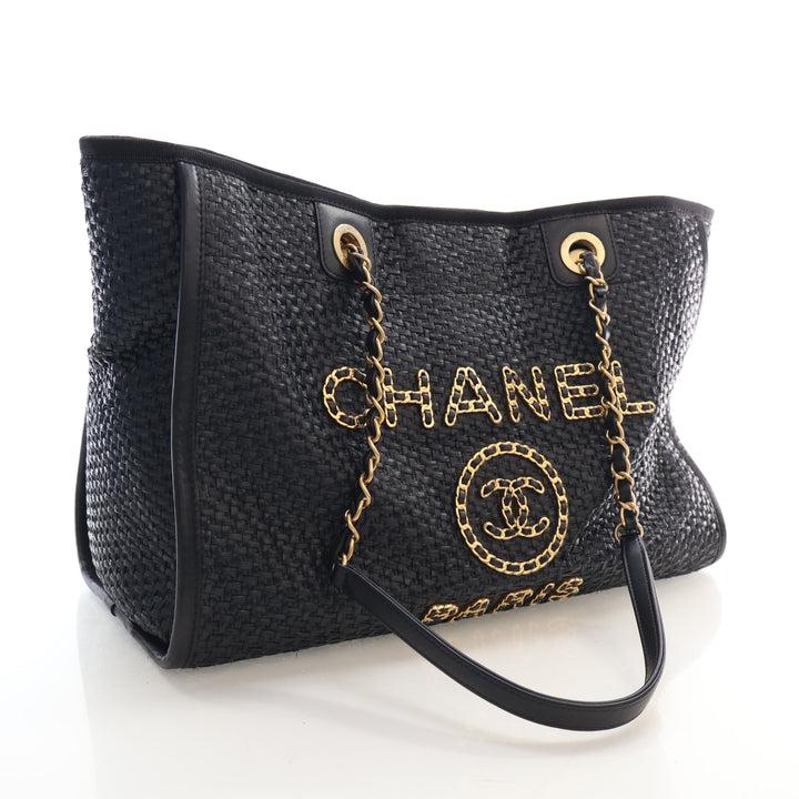 Chanel Small Raffia Deauville Tote