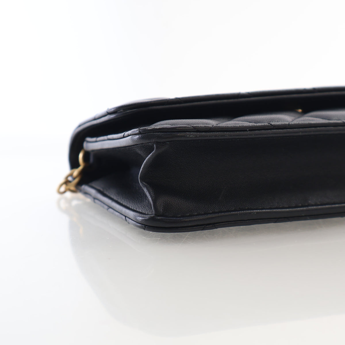 Pre-Owned Chanel Wallet On Chain Lambskin WOC, side profile, photo 6 of 16
