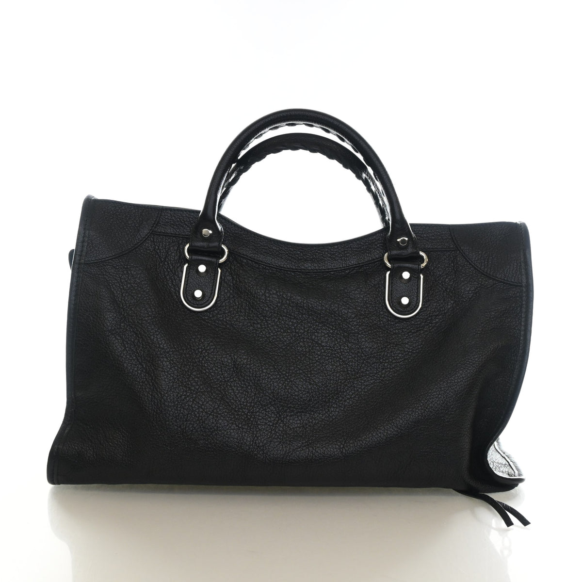 Pre-Owned Balenciaga Medium Goatskin Metallic Edge City Bag, front view