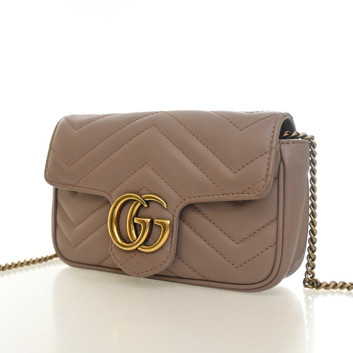 Gucci Calfskin Super Mini Marmont Flap Bag