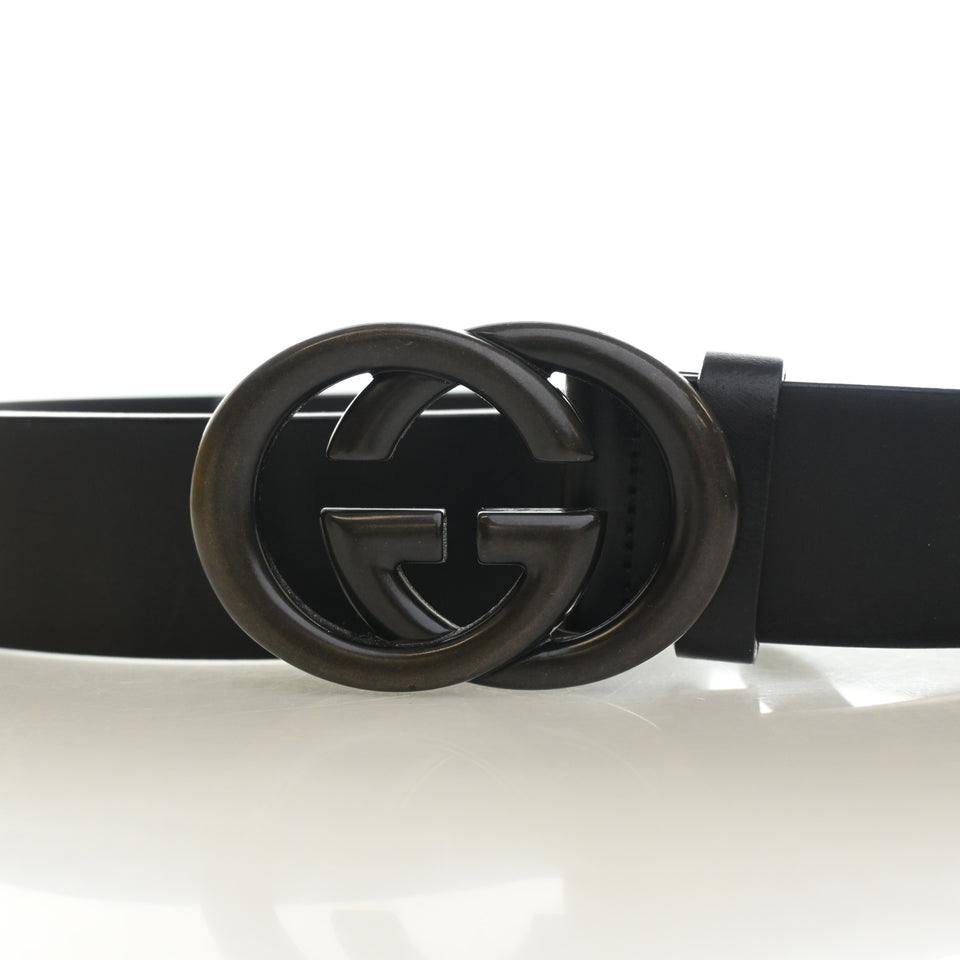 Gucci Calfskin Interlocking G Belt Sz 85/34