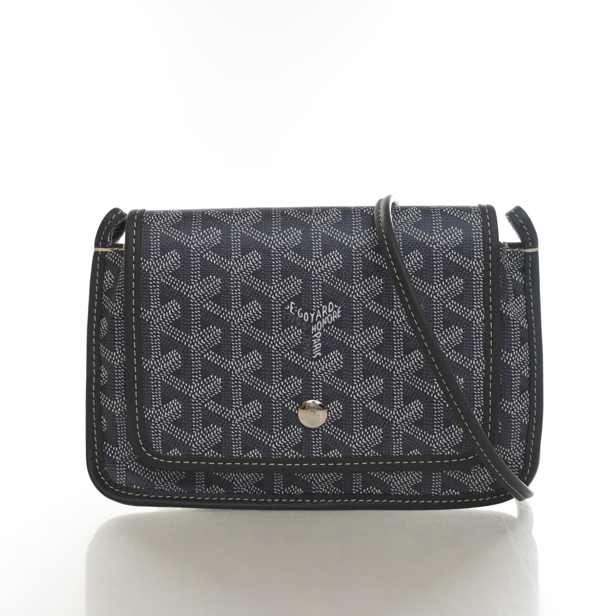 Pre-Owned Goyard Goyardine Plumet Pouch, front view, authenticated at Luxe Du Jour