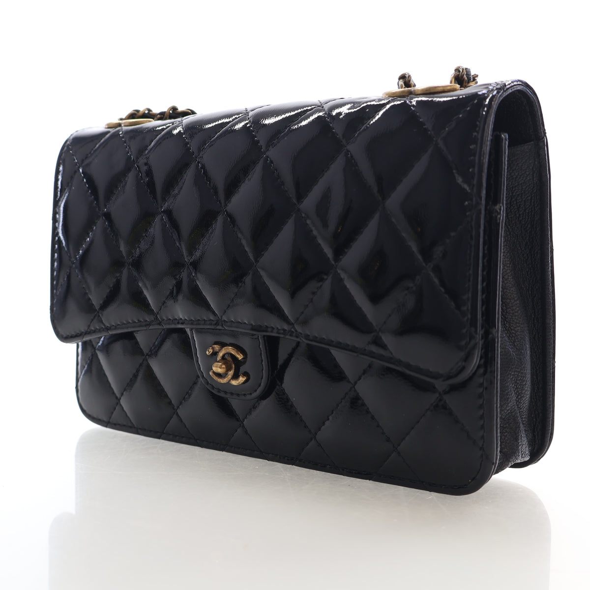 Chanel Patent Wallet on Chain Pouch, photo 3 of 19