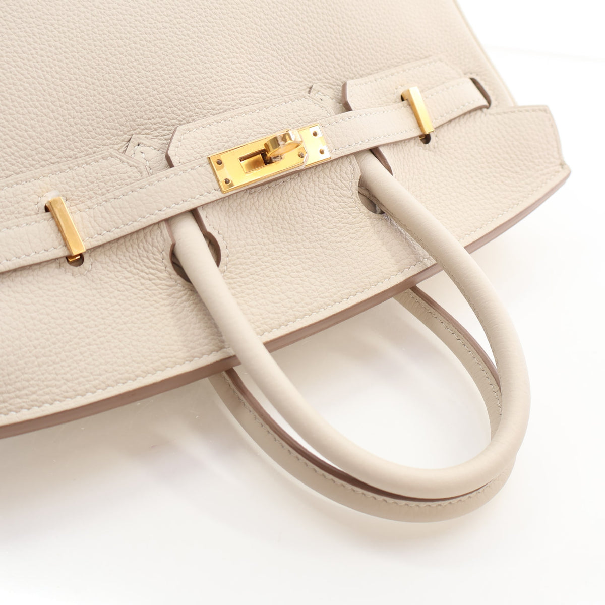 Pre-Owned Hermès Birkin 25 Craie Togo Leather, gold hardware