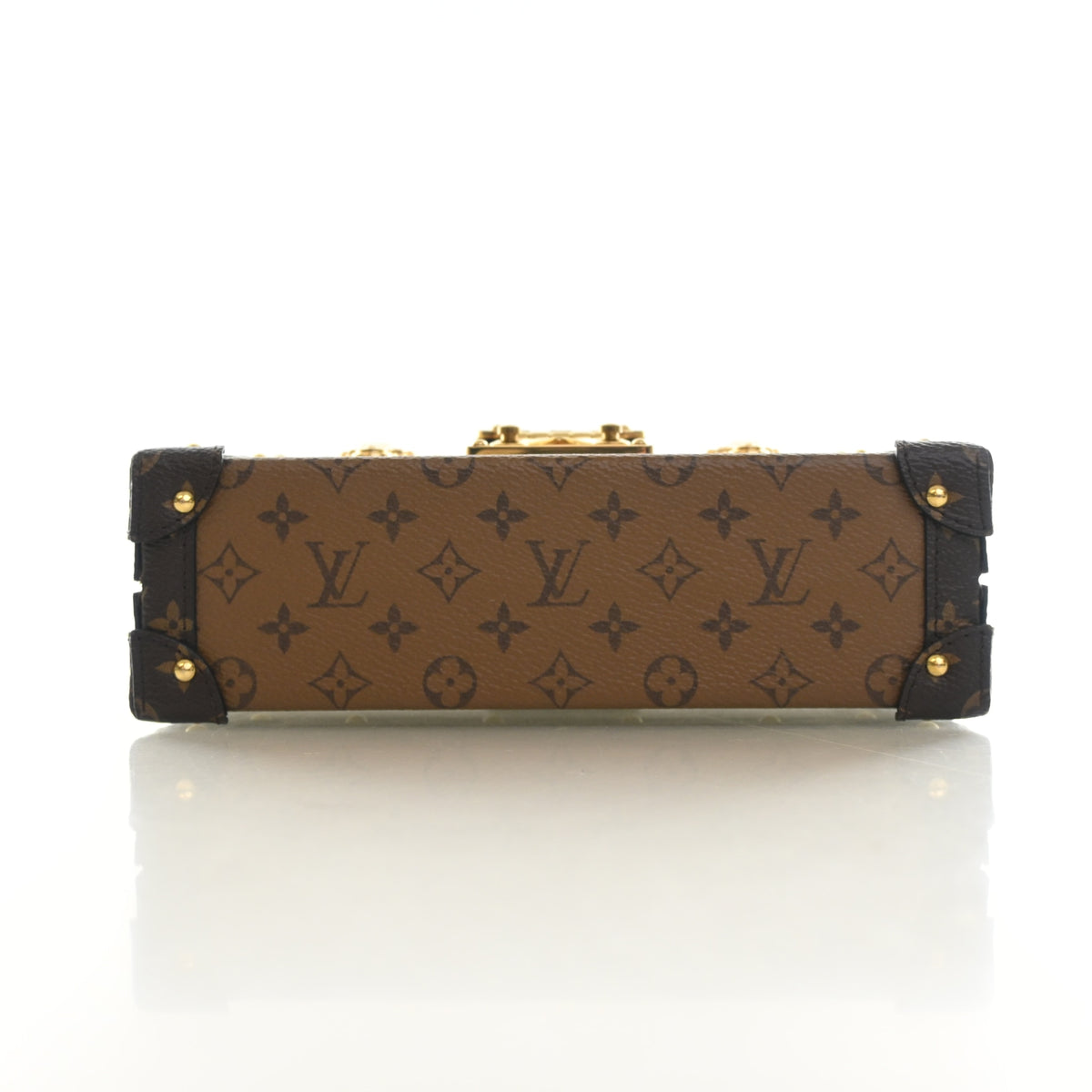 Pre-Owned Louis Vuitton Reverse Monogram Petite Malle, base and feet view, photo 9 of 13