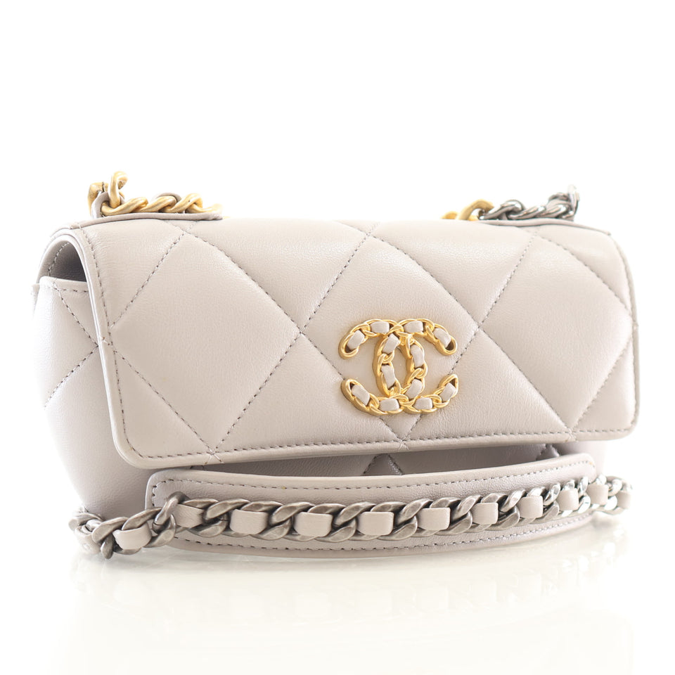 Chanel Lambskin Sunglasses Case On Chain