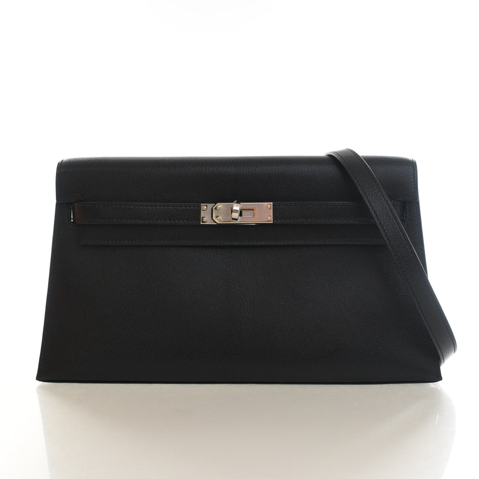 Hermes Noir Chevre Mysore Kelly Elan