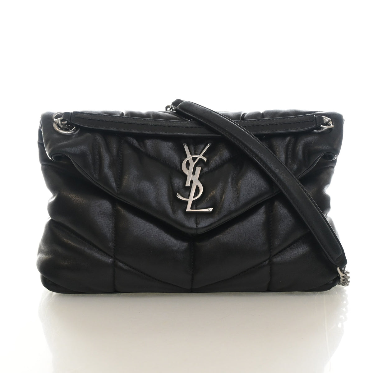 Pre-Owned Saint Laurent Loulou Medium Lambskin Puffer, front view