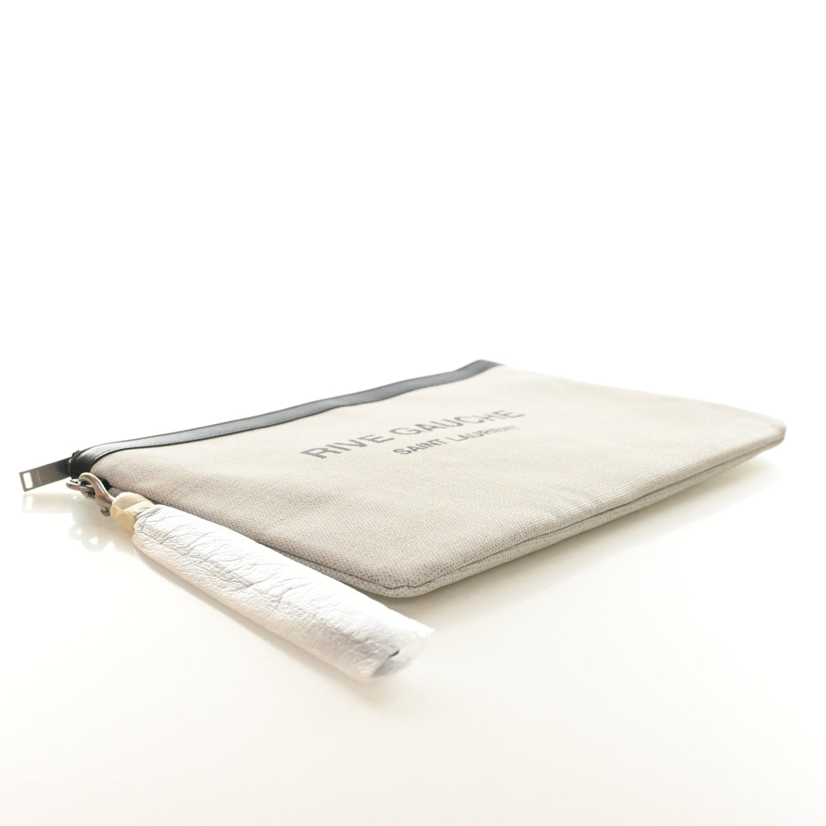 Saint Laurent Mixed Fibers River Gauche Zip Pouch, photo 5 of 12