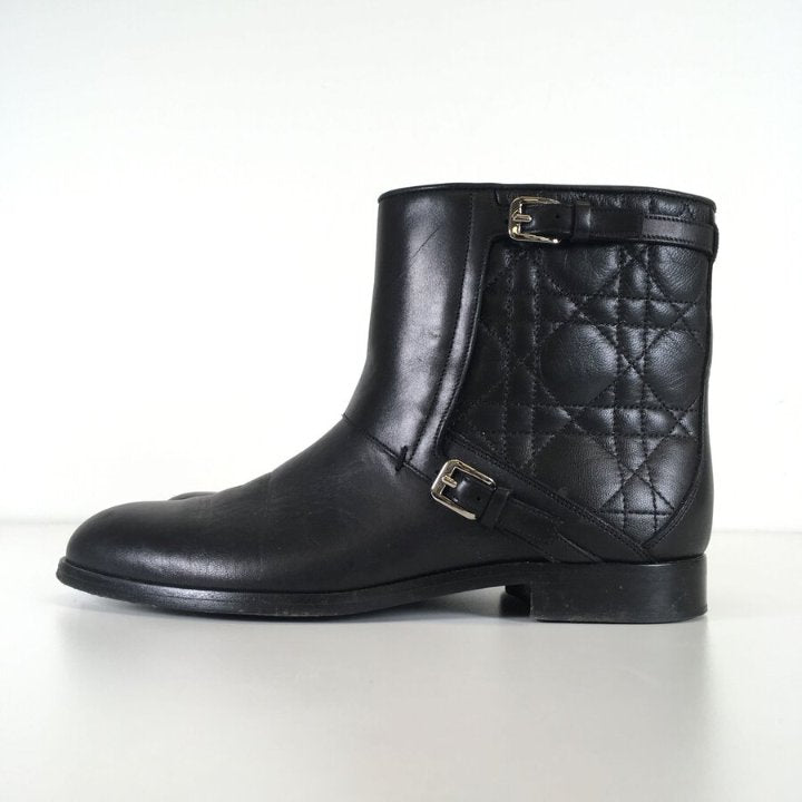 Dior Cannage Dior City Low Boot, Sz 36