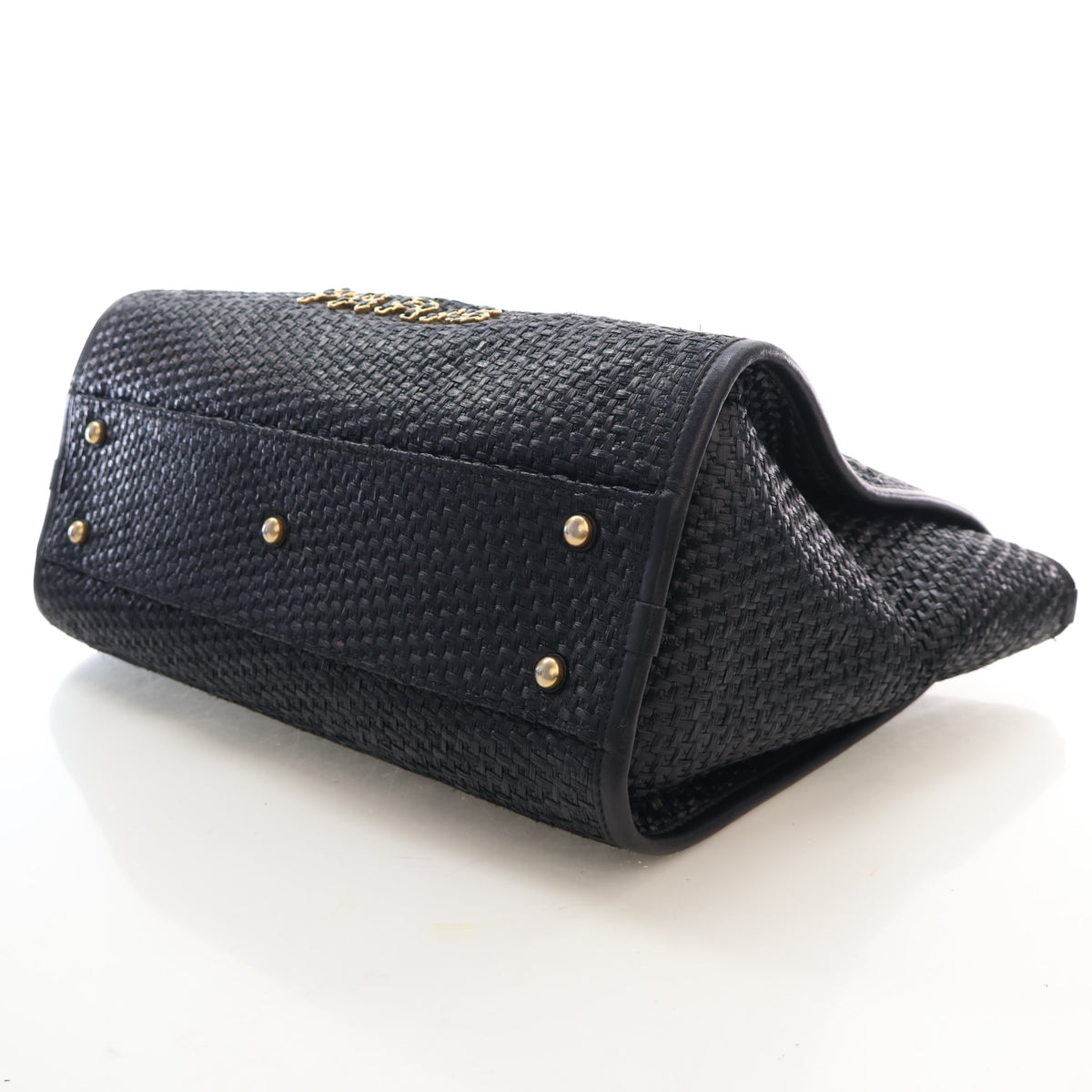 Pre-Owned Chanel Tote Small Raffia Deauville, base view