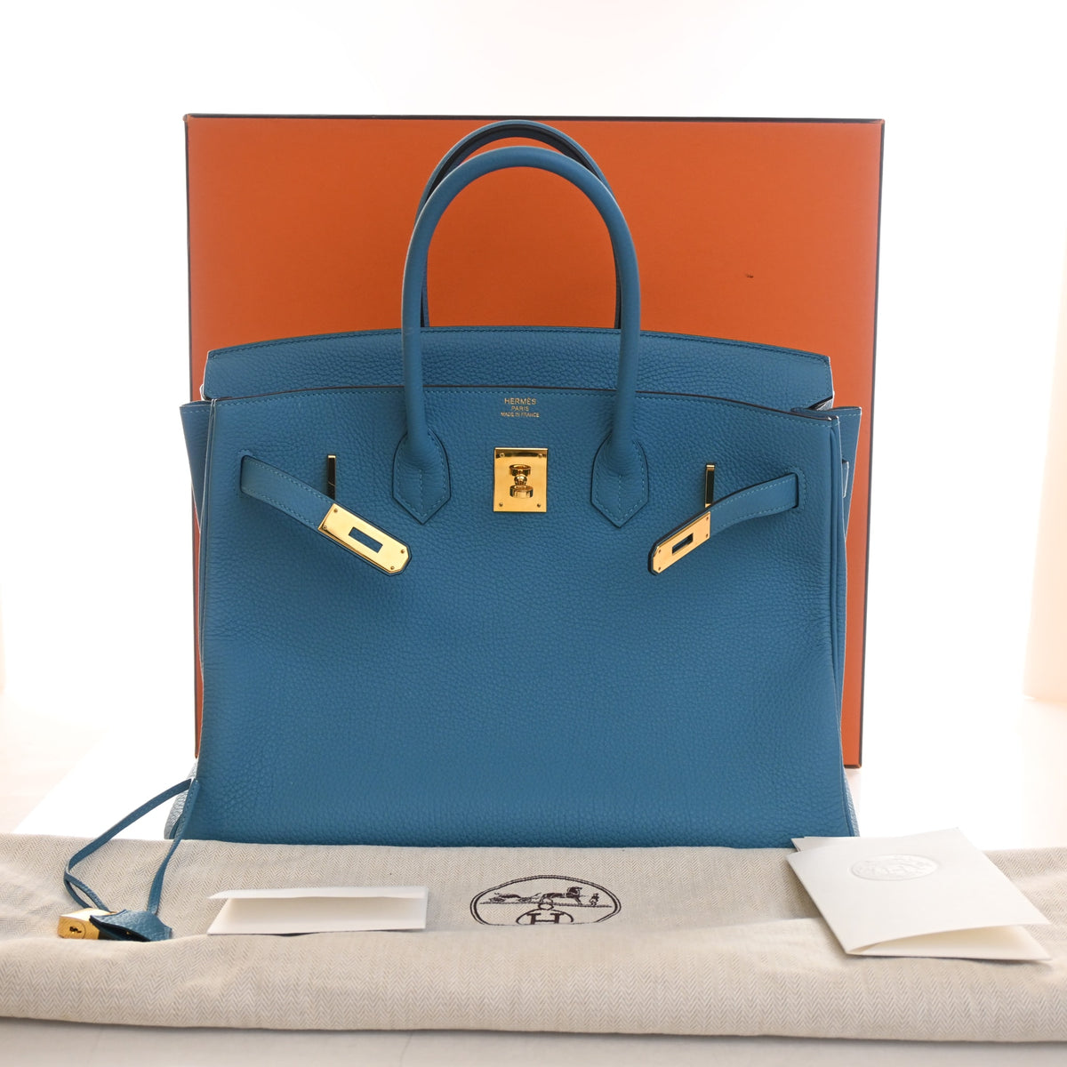 Hermes Turquoise Togo Birkin 35, photo 16 of 16