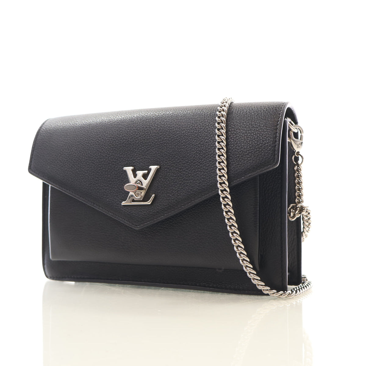 Pre-Owned Louis Vuitton Pochette Calfskin Mylockme Chain, front view, photo 3 of 16