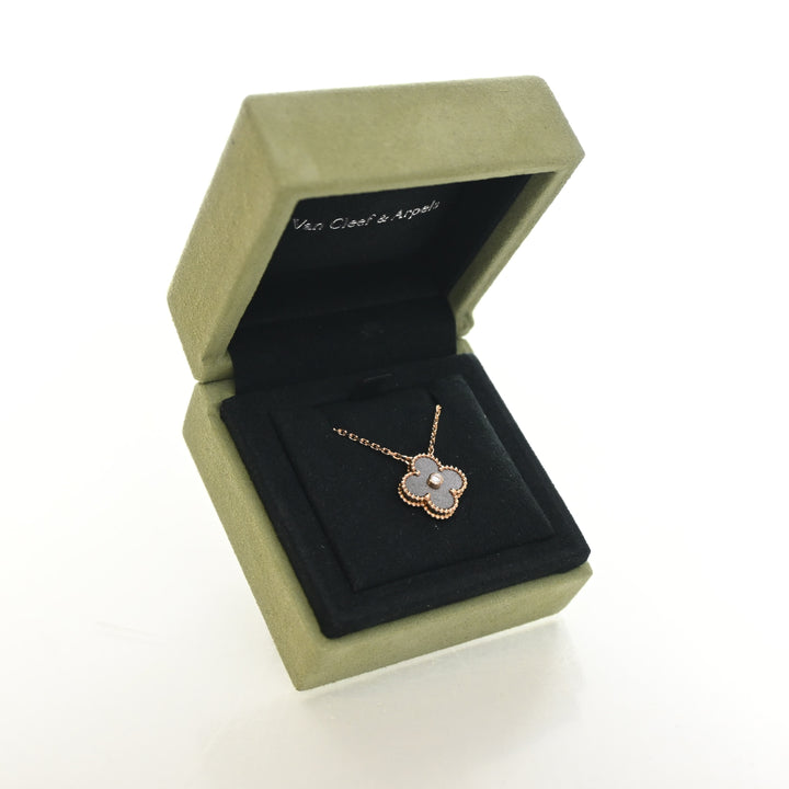 Van Cleef & Arpels Obsidian Vintage Alhambra Holiday Pendant