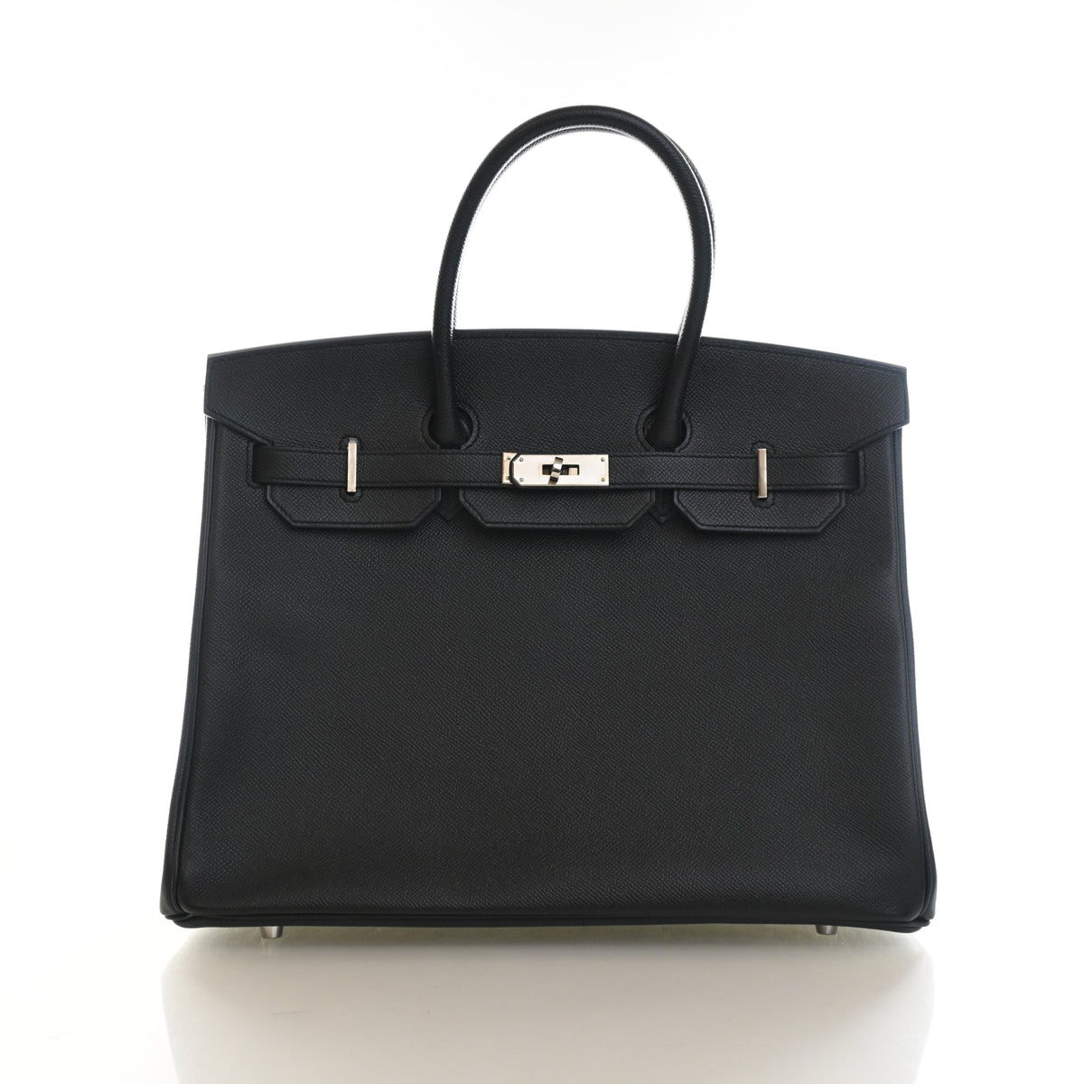 Pre-Owned Hermès Birkin 35 Noir Epsom Leather, front view