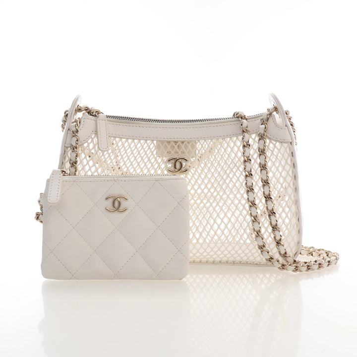 Chanel Lambskin Mesh Pouch Bag