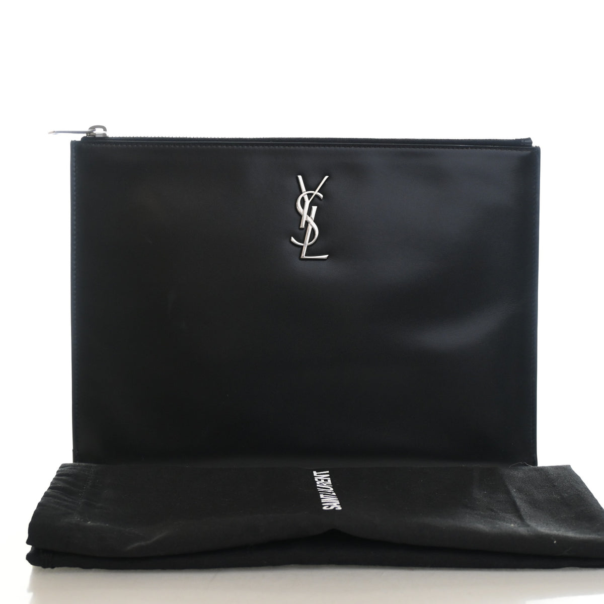 Pre-Owned Saint Laurent Clutch Calfskin Monogram Tablet, front view, photo 13 of 13