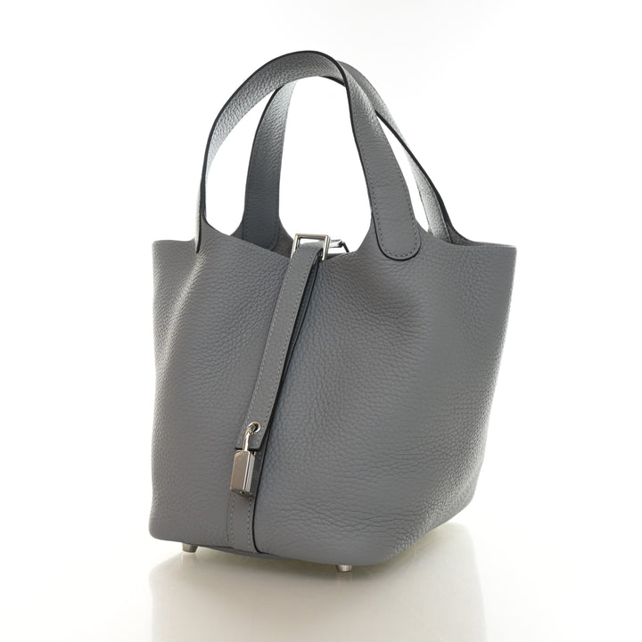 Hermes Gris Pantin Clemence Picotin Lock 18